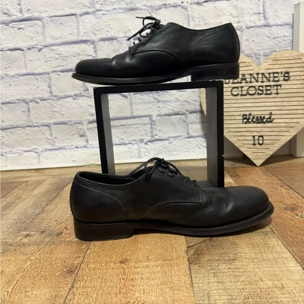 Bottega veneta black leather oxfords